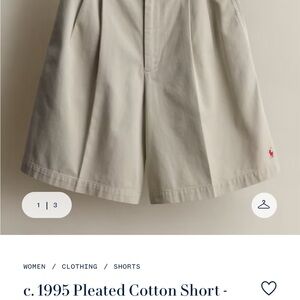 Ralph Lauren Cream Women's Pleated Shorts